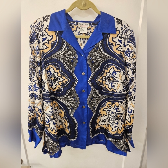 Victor Costa Tops - NWT - Silk "Victor Costa Occasion" Tunic Blouse - Size L